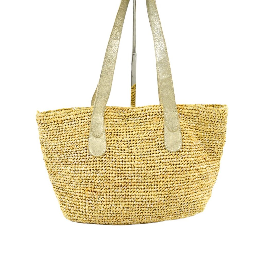 Flora Bella Raffia Woven Tote Bag #217-2 - Picture 4 of 6